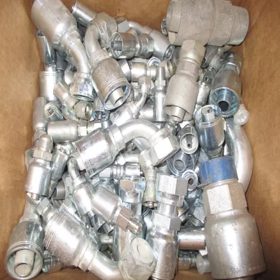 Mixed brands of Hydraulic Hose Fittings totaling 126 fittings sizes 1/4"-1"