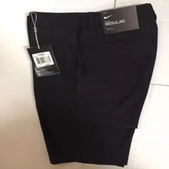 NWT Womens Size 0 Nike Golf Shorts Black Bermuda Length 747135-010