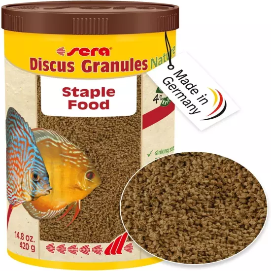 Sera Discus Granulate Nature 1000ml (33,8 fl oz) | Main Feed for All Discus & Or