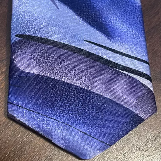 J. Garcia Blue Landscape With Eye Thirty Seven 100% Silk Men’s Neck Tie