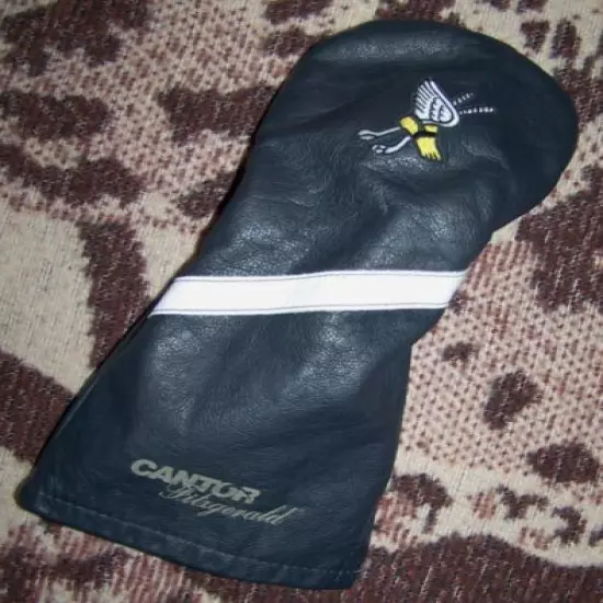 CRU Embroidered Leather Driver Head Cover WINGED FOOT GOLF CLUB Logo Blue White