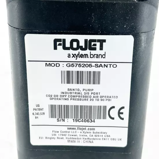 New FloJet G575205-SANTO 3/8 Port 20-90PSI H570010