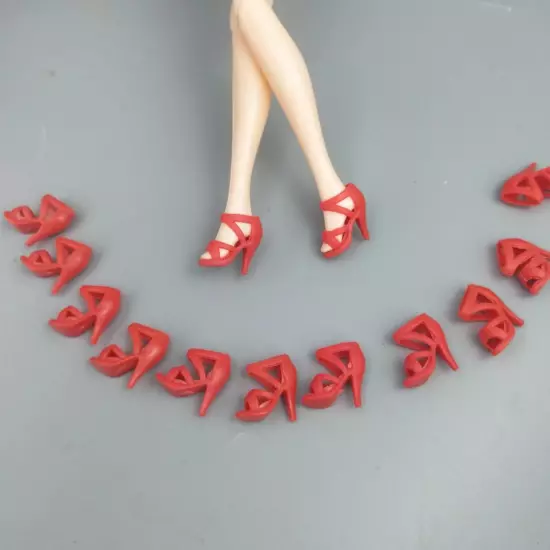 6pairs/lot High Heel Shoes 11.5"Doll Shoes Sandals Sneakers 1/6 Doll Accessories