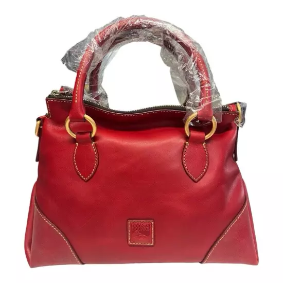 Dooney & Bourke Florentine Satchel 38~Red Italian Leather Handle and Strap NWT