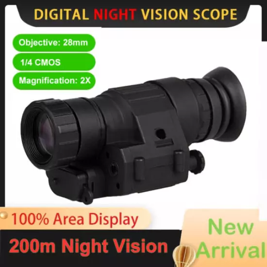 Night Vision Monocular 200M 850nm IR Tactical Hunting Rifle Scope Telescope