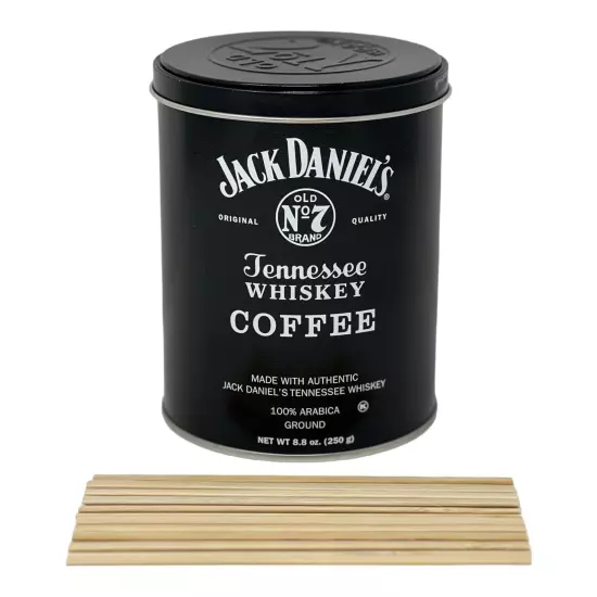 Jack Daniels Coffee (8.8 oz 250g) bundled with complimentary 20-count Bamboo ...