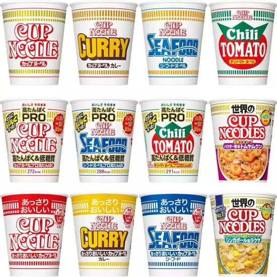 Nissin Cup noodles Assortment 12pack 【Best food for outdoor in Japan】