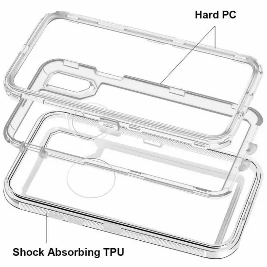 For iPhone 15 16 Pro Max 14 13 12 11 X XR 78 Plus SE Shockproof Clear Cover Case