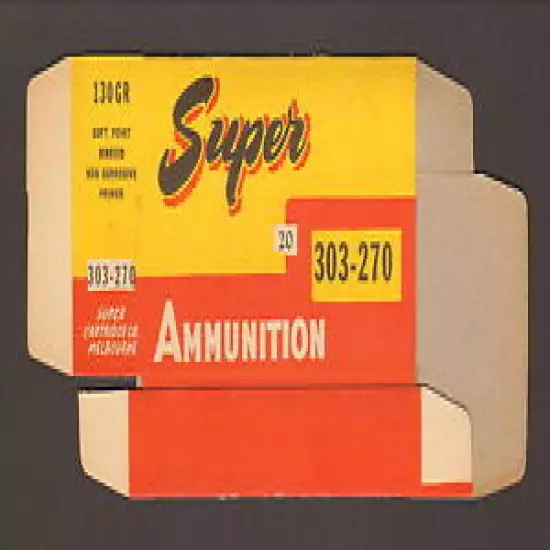 SUPER Ammunition Box for 303-270 130GR(Box only-no cartridges) , MINT CONDITION