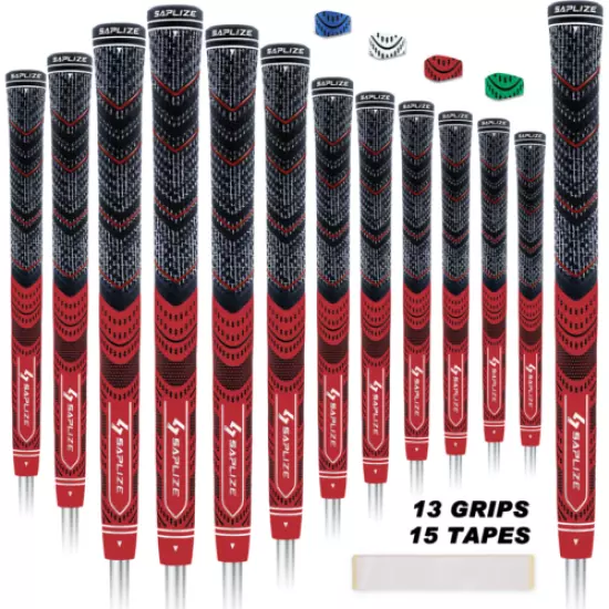 13PCS Golf Club Grips Midsize All Weather Compound Hybrid Rubber Golf Grip