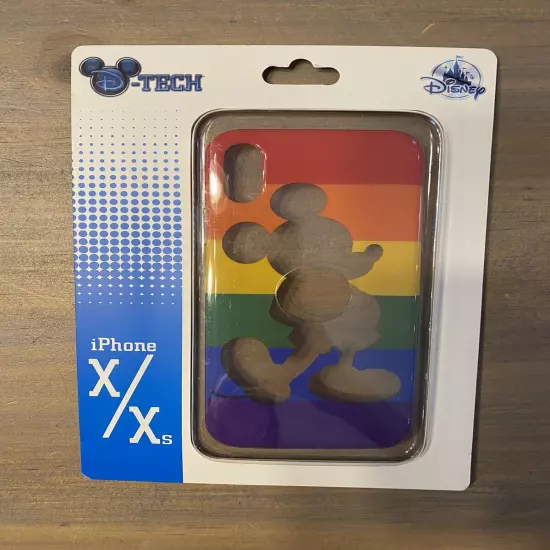 NEW DISNEY PARKS D-TECH RAINBOW PRIDE MICKEY MOUSE SILHOUETTE iPHONE X Xs CASE