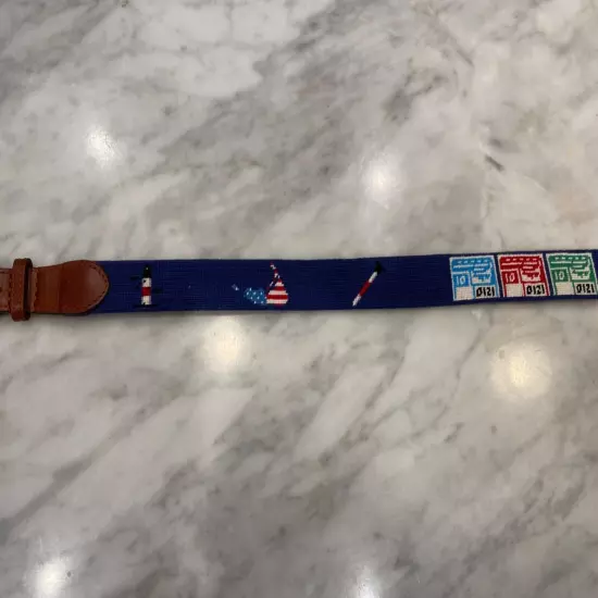 Smathers Branson Sankaty Head Golf Club Needlepoint Belt