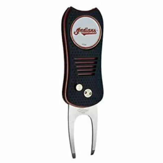 Cleveland Indians Switchblade Divot Tool with ball marker magnet attach