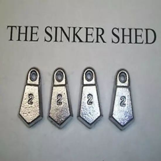 2 oz flat bank sinkers - quantity of 6/12/25/50/100/250 - FREE SHIPPING