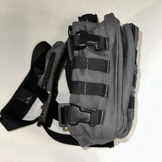 5.11 Tactical Rush MOAB 6 Sling Pack, 11L Double Tap, Gray Black 56963 Pre-owned