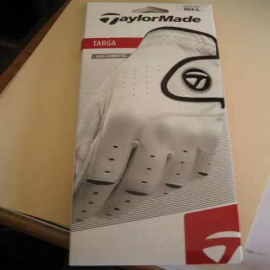 TAYLOR MADE TARGA White CABRETTA LEATHER Golf Glove-RH-LARGE-NIB