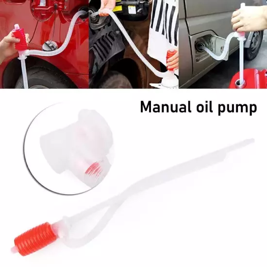 Universal Car Siphon Pump Liquid Gas Fuel Oil Water Hose Transfer Manual Sucker