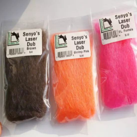 SENYO's Laser Dubbing Hareline USA 24 Colors Selection superdubbing for "Heads"