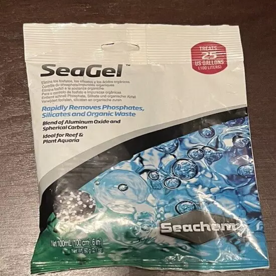 Seachem SeaGel 100mL Rapidly Removes Phosphates Silicates and Organic Waste