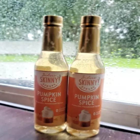 Jordan's Skinny 12.7 Oz Pumpkin Spice Sugar Free Coffee Flavoring Syrup Lot of 2