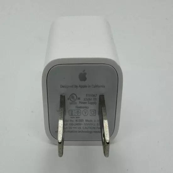 Apple A1385 5W USB Wall Charger Cube Power Adapter for iPhone - White MD810LL/A