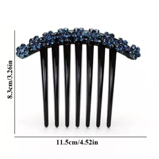 Crystal Flower Hair Comb Clip Shiny Rhinestones Hairpins Women Hair Accessories*