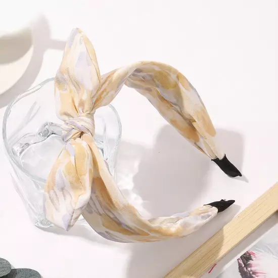 Women Headband Boho Floral Alice Band Fashion Twist Knot Headbands Soft Hairband