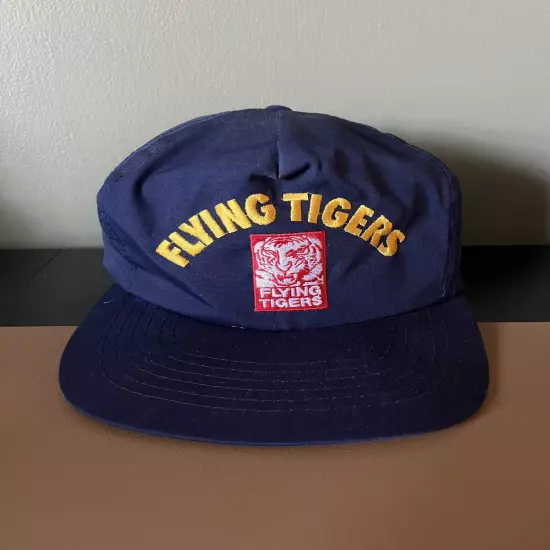 VTG Flying Tigers Hat, Adjustable One Size Fits All - Embroidered Dark Blue