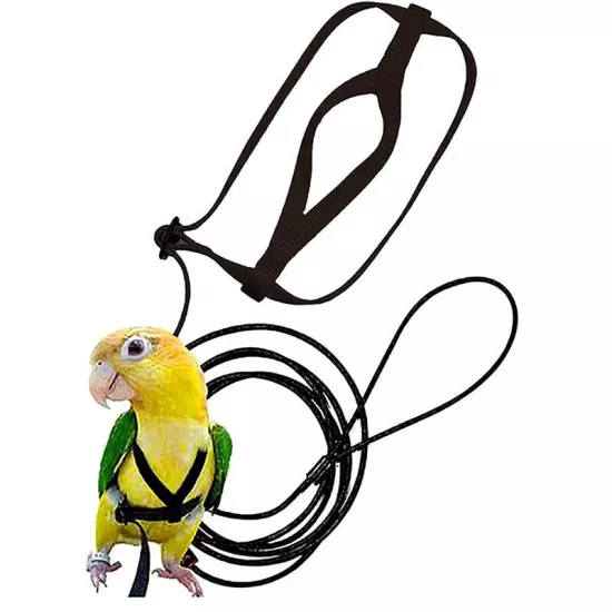 Adjustable Bird Fly Harness Leash Rope Birds Parrot Outdoor Free Flight Training