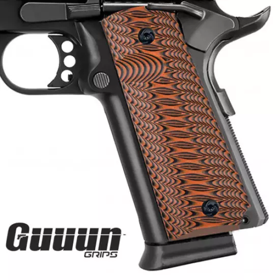 Guuun 1911 Grips Full Size Ambi Custom G10 Grip Claw mark Texture fit 1911