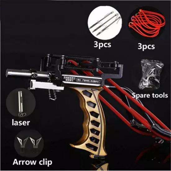 Laser Slingshot Hunting Fishing Bow Powerful Slingshot for Shooting Crossbow Bow