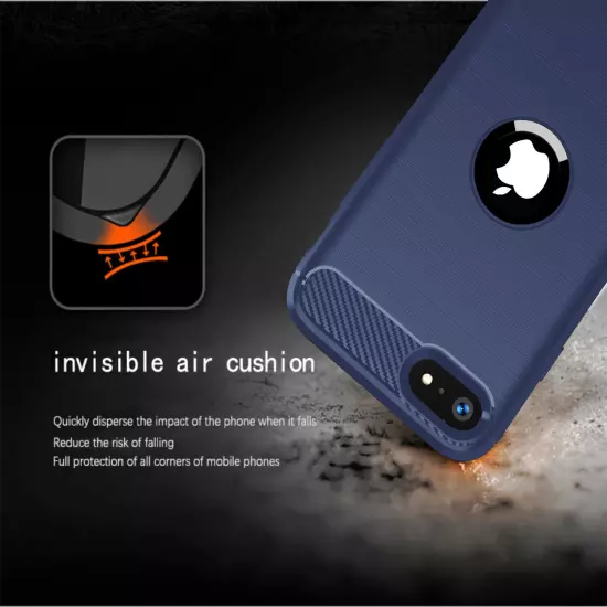 Case for Apple iPhone SE 2020 Protection Phone Cover TPU Silicone Carbon