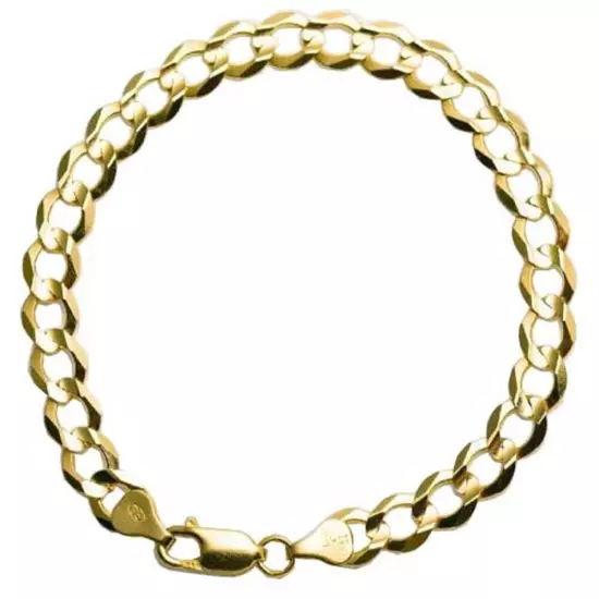 GOLD AUTHENTIC 10K SOLID GOLD MEN/WOMEN CUBAN LINK BRACELET SIZE 7"-9" FREE SHIP