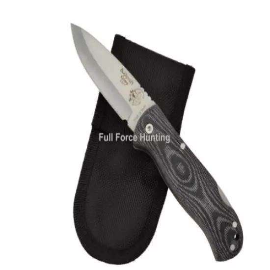 J&V Adventure Knives Black Bushcraft Folding Folder Utility Knife Hunting Camp