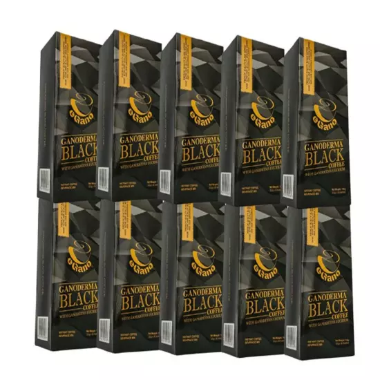 10 Boxes of eGano Ganoderma Black Coffee With Ganoderma Lucidum Expedited