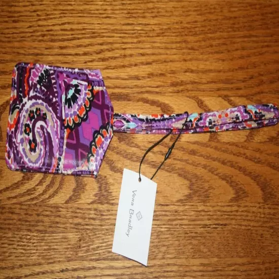 Vera Bradley LUGGAGE TAG ICONIC laminated travel suitcase ID case RETIRED NEW