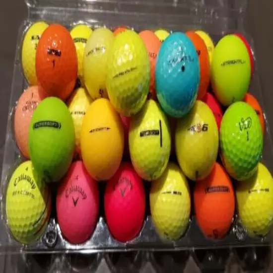 30 Bright Color Golf Balls Vice Callaway Nitro Prov1x Maxfli & More 3A 4A 