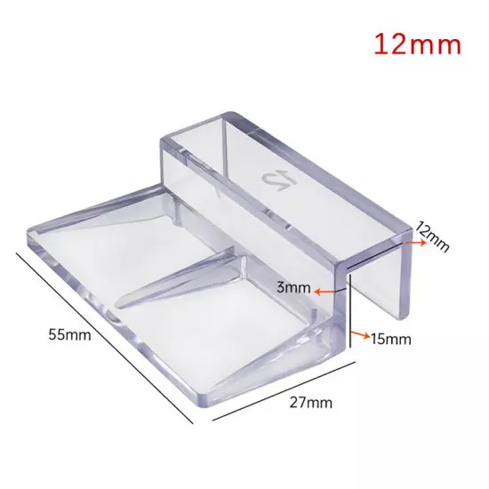 4PCS Fish Tank Lid Clips Acrylic Support Bracket For Fish Tank 6/8/10/12mm