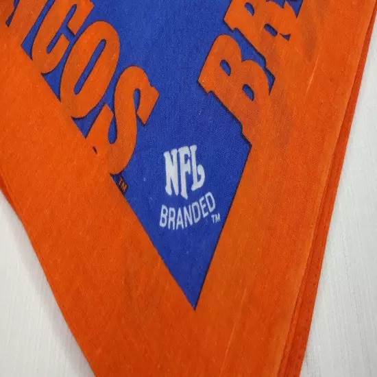 Denver Broncos NFL Vintage Bandana Classic VINTAGE Logo 100% Cotton MADE IN USA.