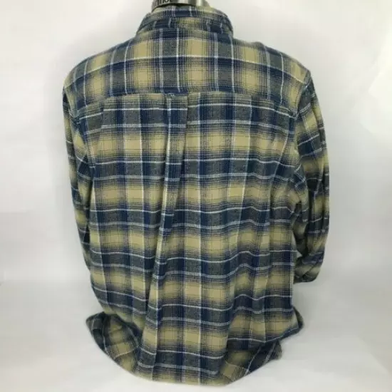 Shirt Hunting Guide Series 3XLT Long Sleeve Button Up Plaid Blue Khaki Big Tall