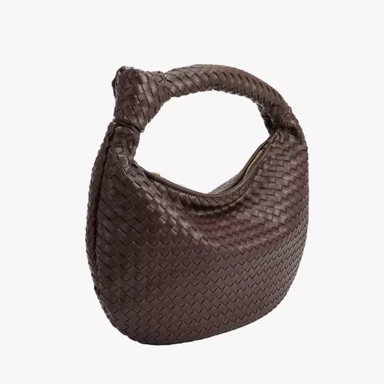 Melie Bianco Brigitte Large Satchel Recycled Vegan Woven Knot Bag Anthropologie!