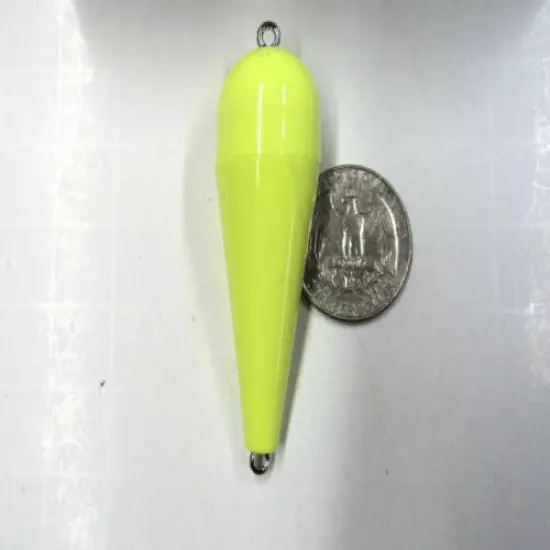 Torpedo Float 1/4 oz, Box of 12, Hot Chartreuse, Cast Flies, Poppers #TP-4B