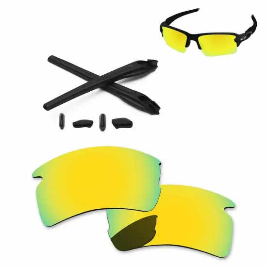 Lensology Polarized Replacement Lenses & Kit For-Oakley Flak 2.0 XL OO9188 - Opt