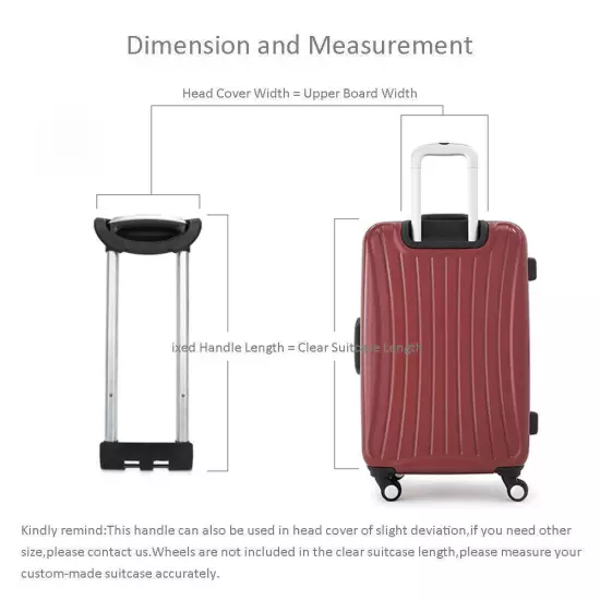 Suitcase Telescopic Pull out Handle Replacement Spare Part G002 15" to 24inch