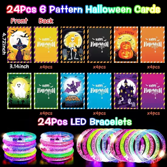 24 Pack Halloween Party Favors Purple, Pink, White, Yellow, Green, Blue 