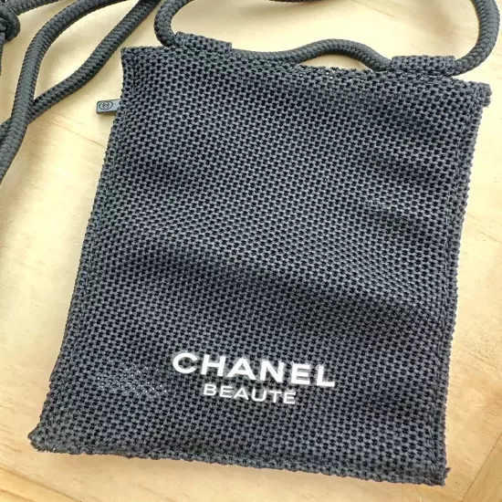 Chanel Beauty Mesh Passport Holder With Adjustable Strap Japan Narita Airport