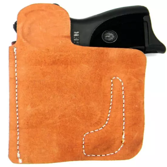 CEBECI Brown Leather RH Back Pocket Wallet Holster for GLOCK 43, SIG SAUER P365