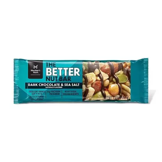 Member's Mark The Better Nut Bar, Dark Chocolate and Sea Salt (24 ct.).