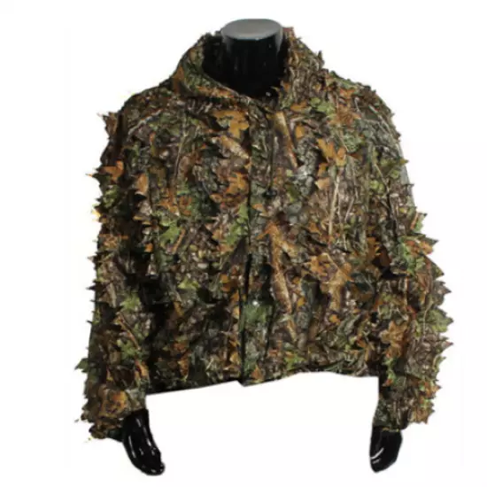 Outdoor Woodland Sniper Ghillie Suit Kit Cloak 3D Leaf Camouflage