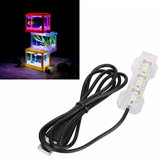 LED Aquarium Light, Light Weight USB Charging Underwater Light, Plastic Water...